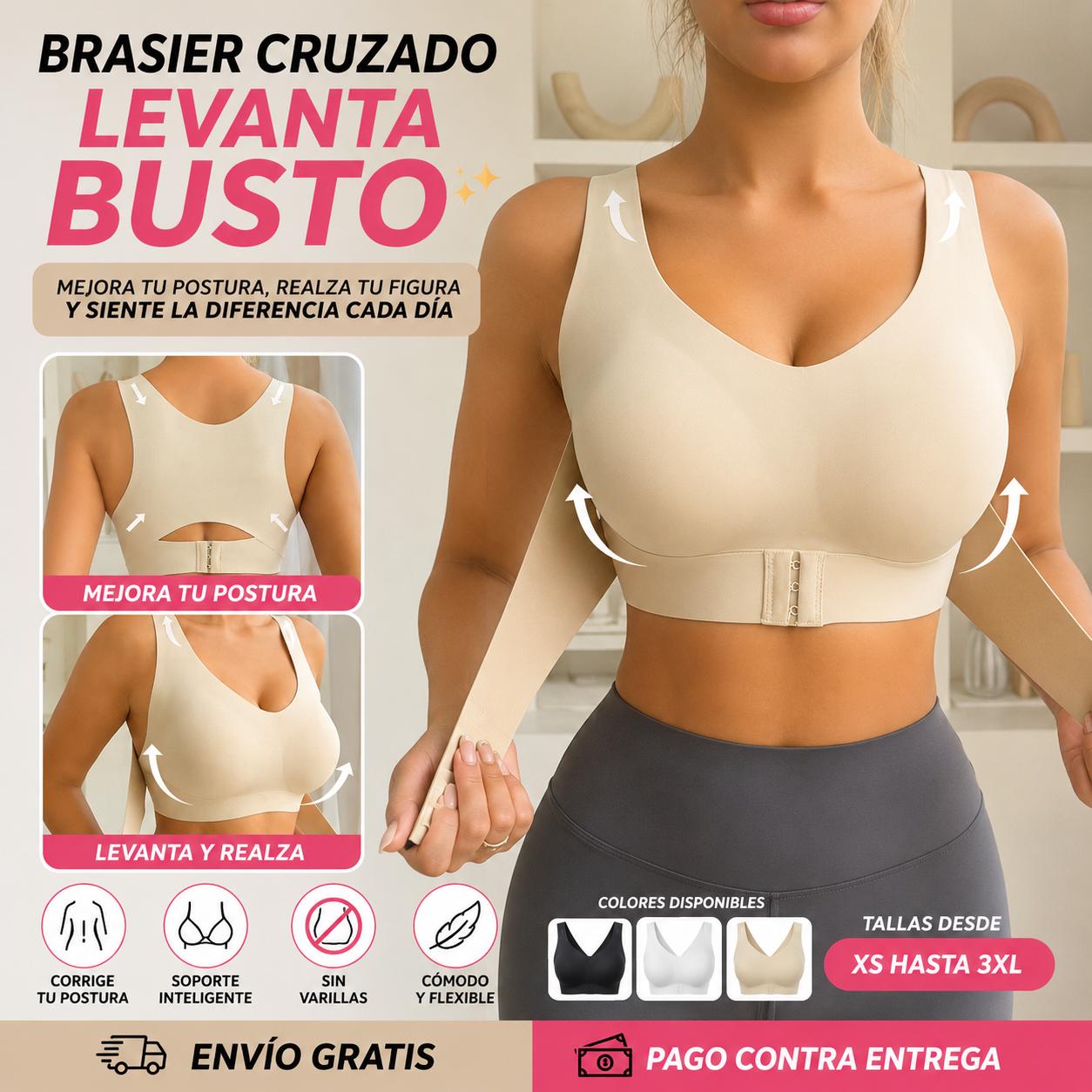 Brasier Cruzado Levanta Busto - Corrector de postura